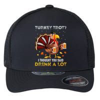 Turkey Trot Squad Running Drinking Thanksgiving Flexfit Unipanel Trucker Cap