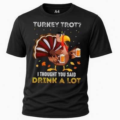 Turkey Trot Squad Running Drinking Thanksgiving Performance Shirt