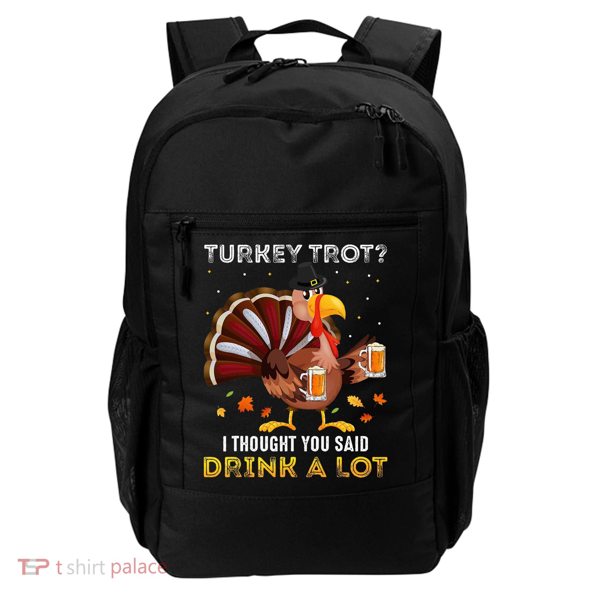 Turkey Trot Squad Running Drinking Thanksgiving Backpack