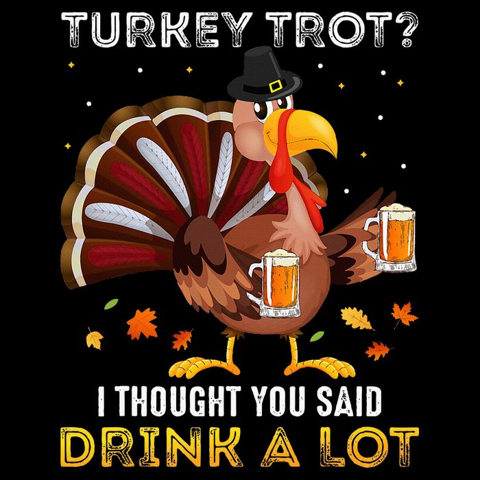 Turkey Trot Squad Running Drinking Thanksgiving Youth Performance Sprint T-Shirt