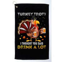 Turkey Trot Squad Running Drinking Thanksgiving Golf Towel