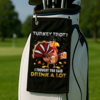 Turkey Trot Squad Running Drinking Thanksgiving Golf Towel