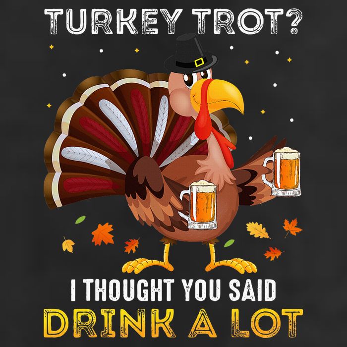 Turkey Trot Squad Running Drinking Thanksgiving Golf Towel