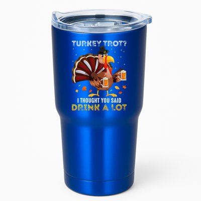 Turkey Trot Squad Running Drinking Thanksgiving Tumbler