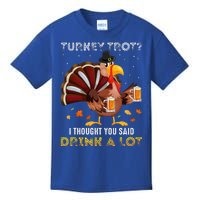 Turkey Trot Squad Running Drinking Thanksgiving Kids T-Shirt