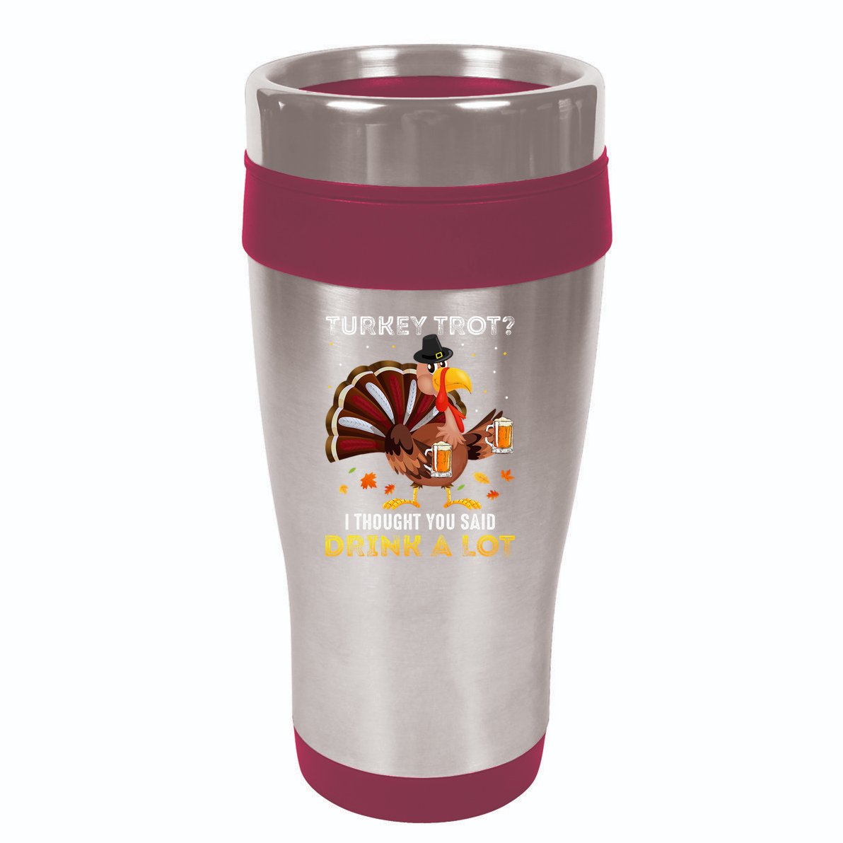 Turkey Trot Squad Running Drinking Thanksgiving 16oz Travel Tumbler