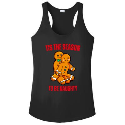 Tis The Season To Be Naughty Gingerbread Couple Christmas Ladies PosiCharge Competitor Racerback Tank