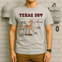 Texas TX SUV Funny Joke Longhorn Cattle Cow T-Shirt