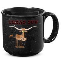 Texas TX SUV Funny Joke Longhorn Cattle Cow 15oz Campfire Ceramic Mug