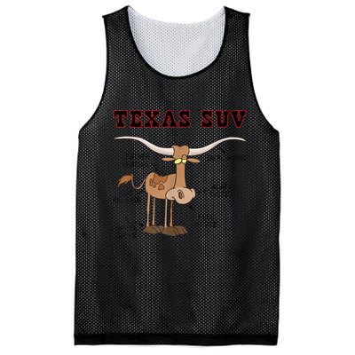 Texas TX SUV Funny Joke Longhorn Cattle Cow Mesh Reversible Basketball Jersey Tank