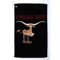 Texas TX SUV Funny Joke Longhorn Cattle Cow Golf Towel
