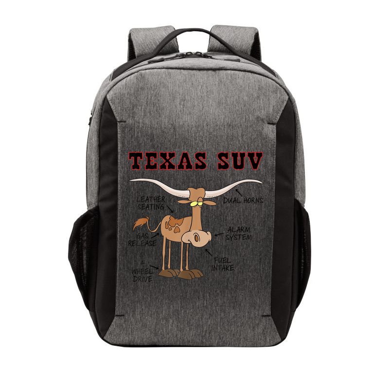 Texas TX SUV Funny Joke Longhorn Cattle Cow Vector Backpack