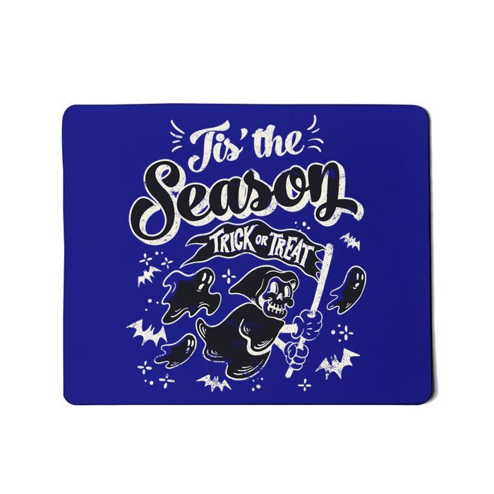 Tis' The Season Skeleton Ghost Retro Halloween Costume Party Cool Gift Mousepad