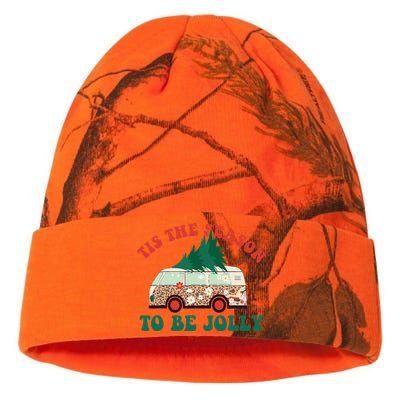 Tis The Season To Be Jolly Tree Xmas Groovy Retro Christmas Kati Licensed 12" Camo Beanie