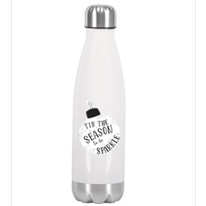 Tis The Season To Christmas Holiday Ornat Meaningful Gift Stainless Steel Insulated Water Bottle