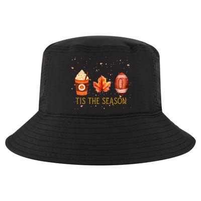 TIS THE SEASON FALL FOOTBALL THANKSGIVING PUMPKIN SPICE Cool Comfort Performance Bucket Hat