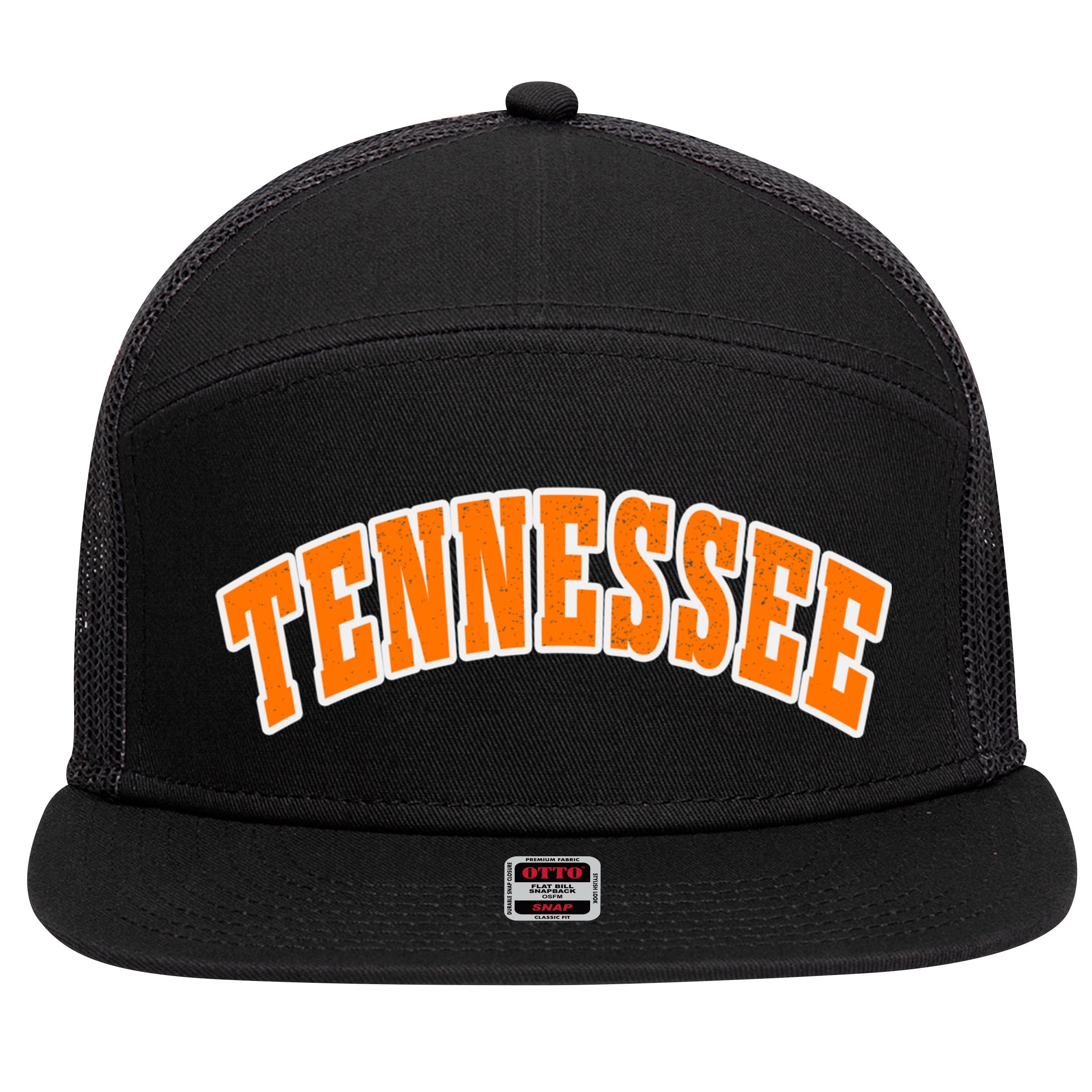 Tennessee TN Souvenir Football Baseball Sport Fans 7 Panel Mesh Trucker Snapback Hat