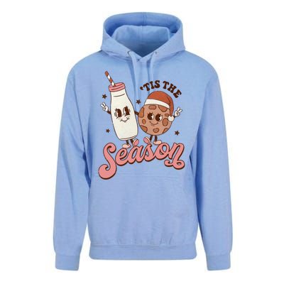 Tis The Season Cookie Milk Santa Hat Christmas Retro Xmas Meaningful Gift Unisex Surf Hoodie