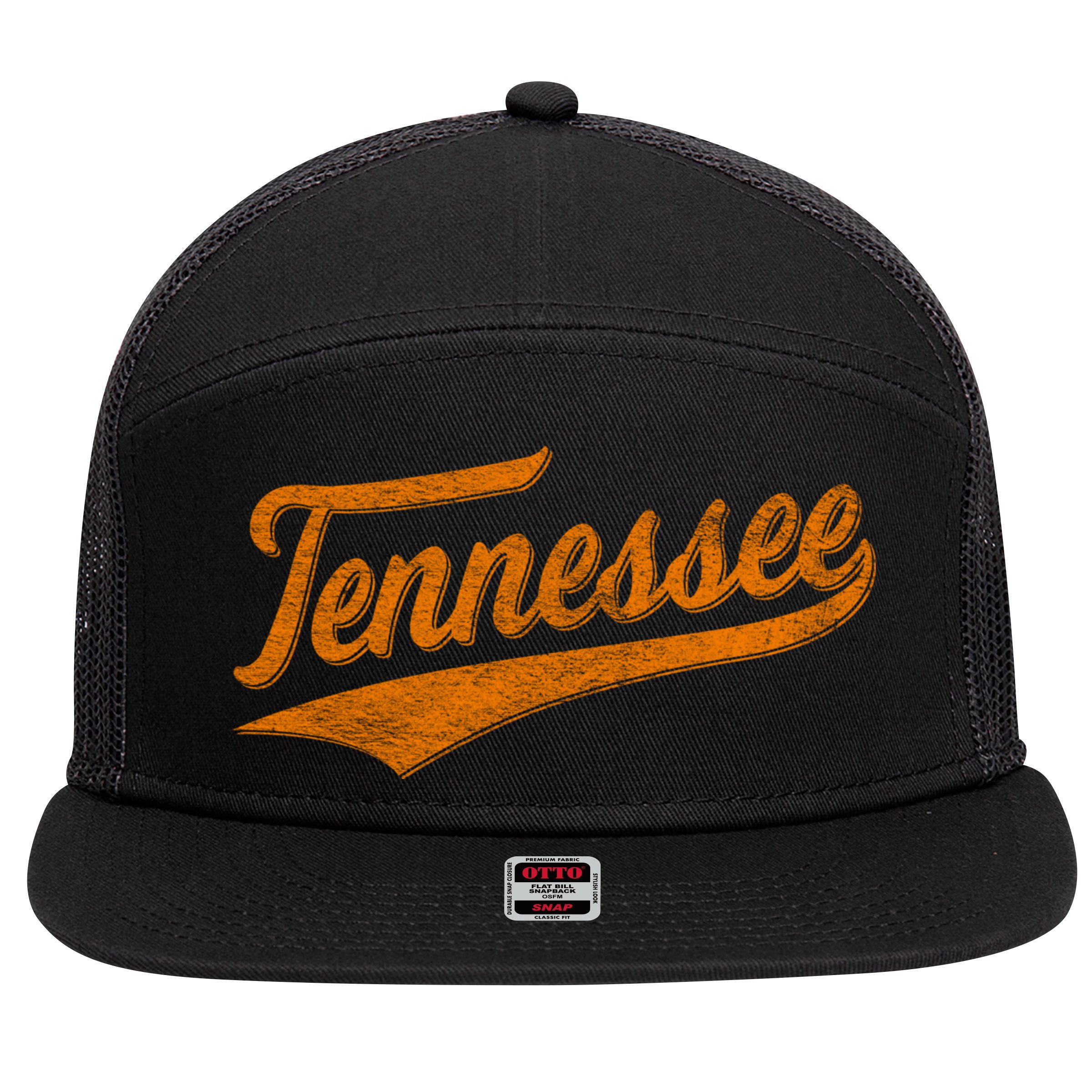 Tennessee TN Souvenir Football Baseball Sport Fans 7 Panel Mesh Trucker Snapback Hat
