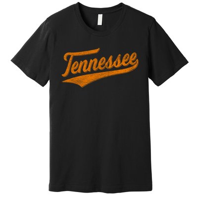 Tennessee TN Souvenir Football Baseball Sport Fans Premium T-Shirt