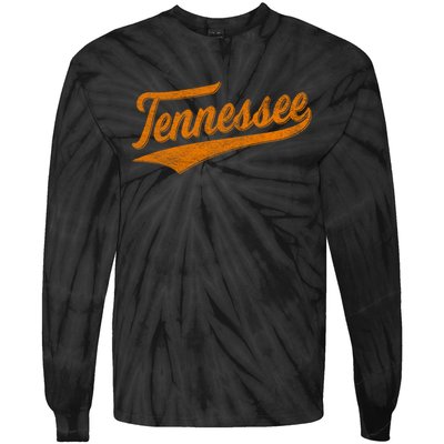 Tennessee TN Souvenir Football Baseball Sport Fans Tie-Dye Long Sleeve Shirt