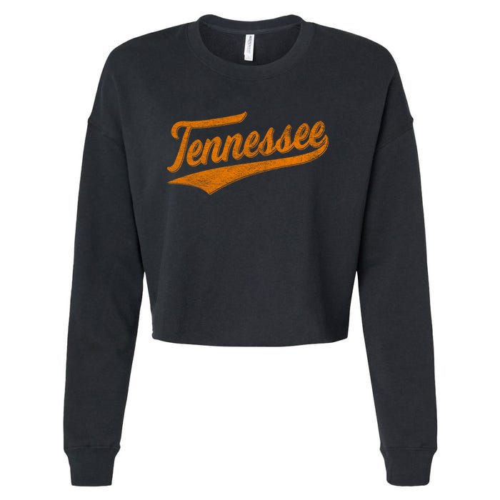 Tennessee TN Souvenir Football Baseball Sport Fans Cropped Pullover Crew