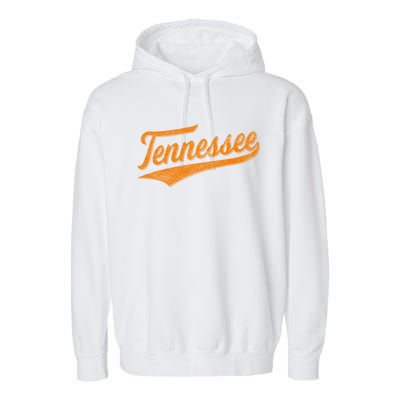 Tennessee TN Souvenir Football Baseball Sport Fans Garment-Dyed Fleece Hoodie