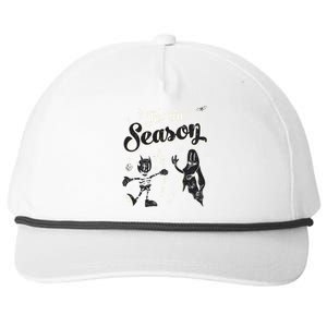 Tis' The Season Skeleton Ghost Retro Halloween Costume Party Cool Gift Snapback Five-Panel Rope Hat