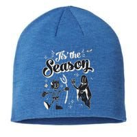 Tis' The Season Skeleton Ghost Retro Halloween Costume Party Cool Gift Sustainable Beanie