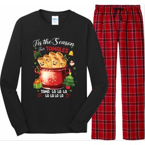 Tis The Season For Tamales Retro Mexican Food Holidays Long Sleeve Pajama Set