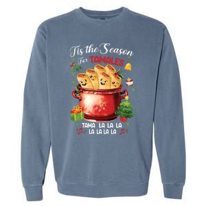 Tis The Season For Tamales Retro Mexican Food Holidays Garment-Dyed Sweatshirt