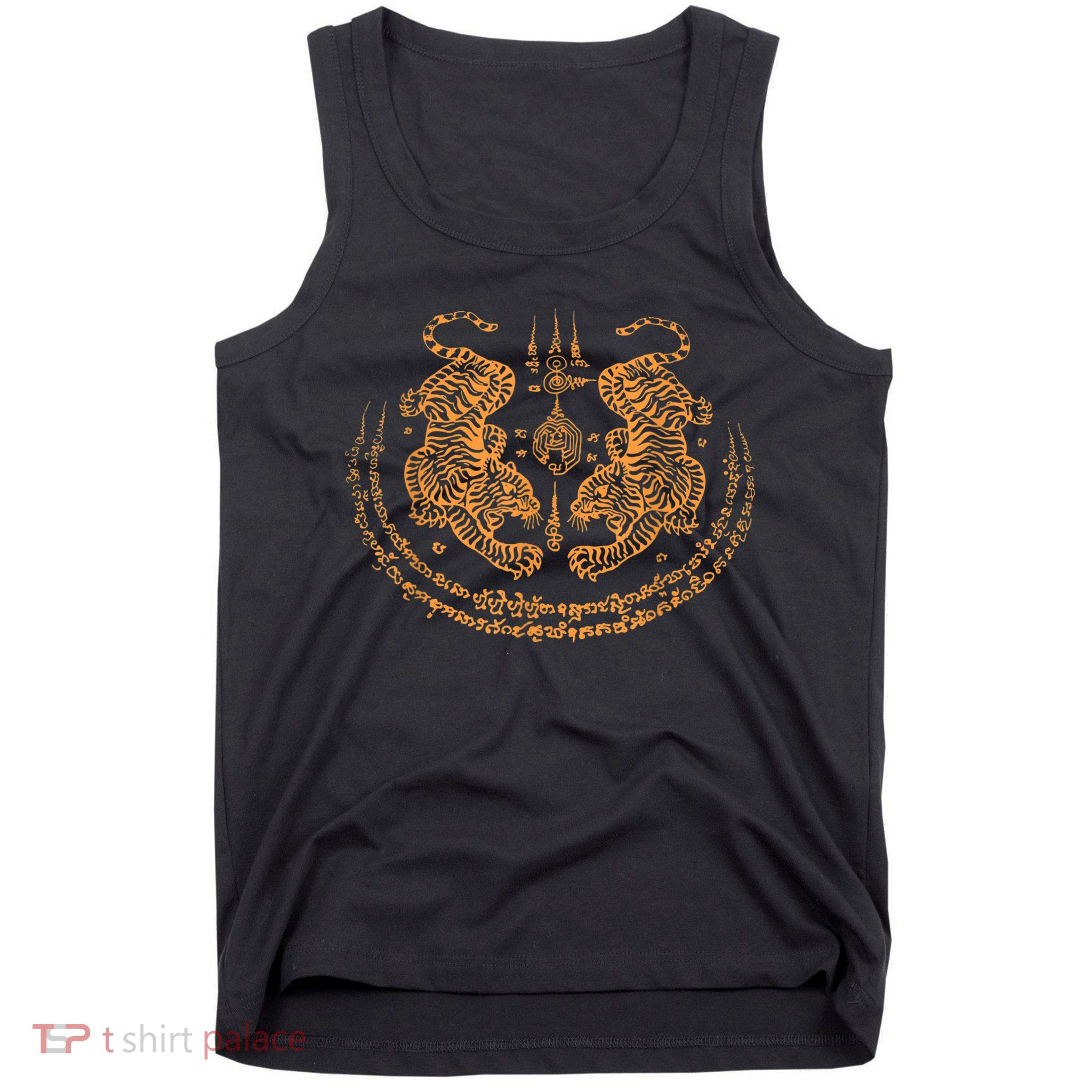 Twin Tiger Sak Yant Tattoo Muay Thai Thailand Martial Art Tank Top