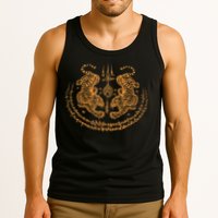 Twin Tiger Sak Yant Tattoo Muay Thai Thailand Martial Art Tank Top