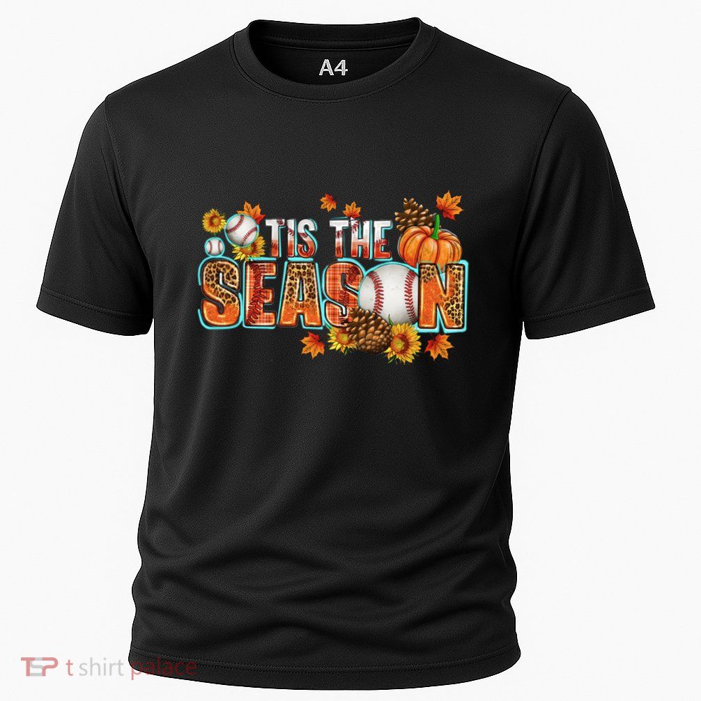 Tis The Season Leopard Pumpkin Baseball Halloween Fall Vibes Gift Performance Shirt