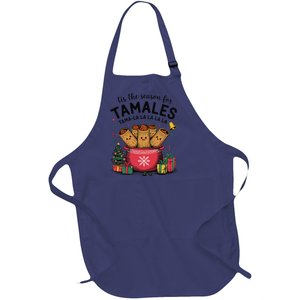 Tis The Season For Tamales Christmas Mexican Food Latina Full-Length Apron With Pockets