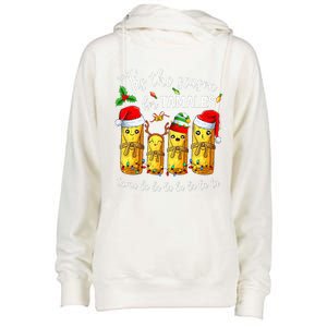 Tis The Season For Tamales Christmas Holiday Mexican Food  Womens Funnel Neck Pullover Hood