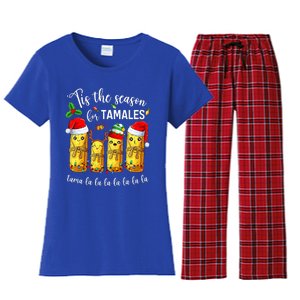 Tis The Season For Tamales Christmas Holiday Mexican Food  Women's Flannel Pajama Set