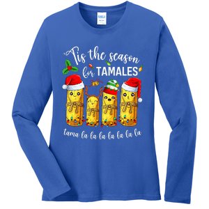 Tis The Season For Tamales Christmas Holiday Mexican Food  Ladies Long Sleeve Shirt