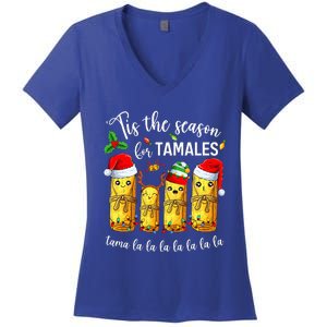 Tis The Season For Tamales Christmas Holiday Mexican Food  Women's V-Neck T-Shirt