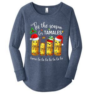 Tis The Season For Tamales Christmas Holiday Mexican Food  Women's Perfect Tri Tunic Long Sleeve Shirt