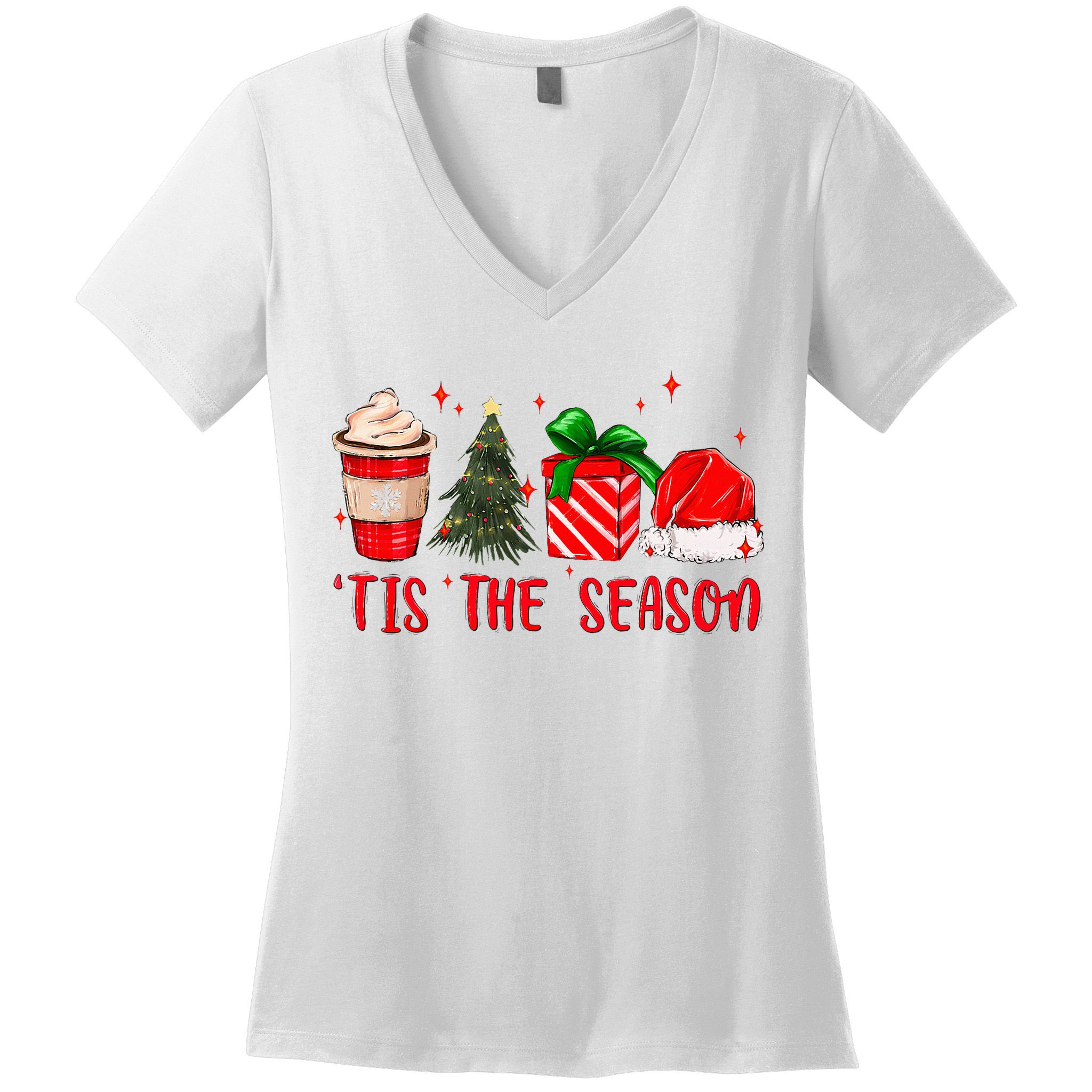 Tis The Season Christmas Vacation Merry Xmas Family Matching  Women's V-Neck T-Shirt