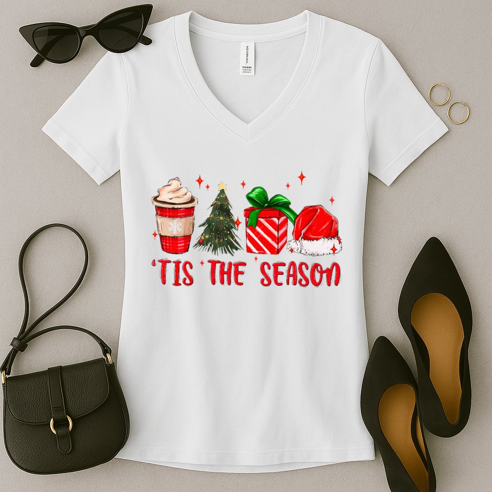 Tis The Season Christmas Vacation Merry Xmas Family Matching  Women's V-Neck T-Shirt