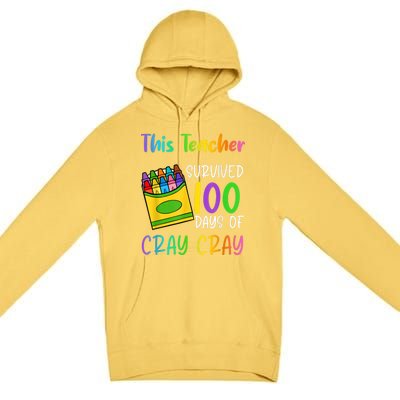 This Teacher Survived 100 Days Of Cray Cray Premium Pullover Hoodie