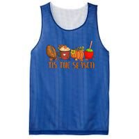 Tis The Season Pumpkin Leaf Latte Fall Thanksgiving Football Gift Mesh Reversible Basketball Jersey Tank