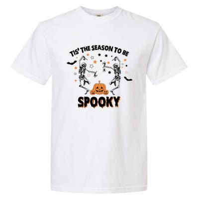 Tis' The Season Retro Halloween Cute Gift Dancing Skeletons Gift Garment-Dyed Heavyweight T-Shirt