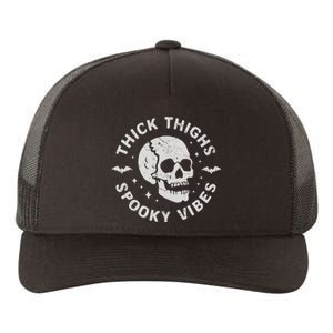 Thick Thighs Spooky Vibes Skull Funny Halloween Gift Yupoong Adult 5-Panel Trucker Hat