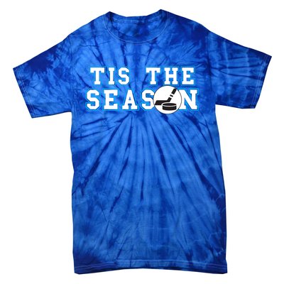 Tis The Season Hockey Player Gift Tie-Dye T-Shirt