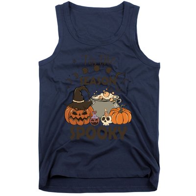 Tis The Season Retro Halloween Cute Ghost Gift Tank Top