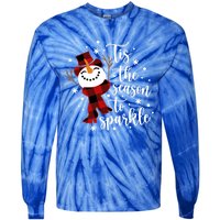 Tis The Season To Christmas Snow Gift Tie-Dye Long Sleeve Shirt