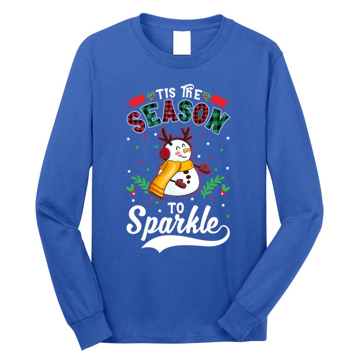 Tis The Season To Christmas Snow Xmas Party Gift Long Sleeve Shirt